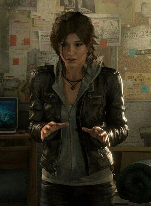 Alicia Vikander Lara Croft Inspired Leather Jacket