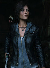 Alicia Vikander Lara Croft Inspired Leather Jacket