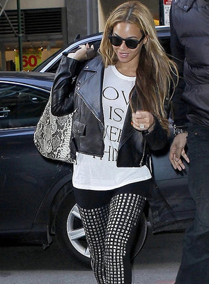 Beyoncé Inspired Motorcycle Black Leather Jacket