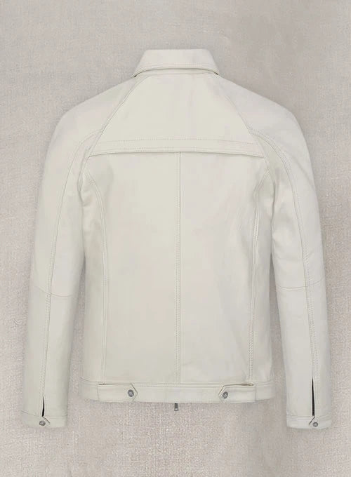 Jason Statham Fast X Off-White Leather Jacket