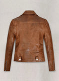 Kylie Jenner Casual Chic Brown Leather Jacket