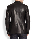 Men's TWO BUTTON Leather Blazer TB010 - Travel Hide