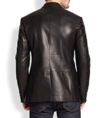 Men's TWO BUTTON Leather Blazer TB010 - Travel Hide