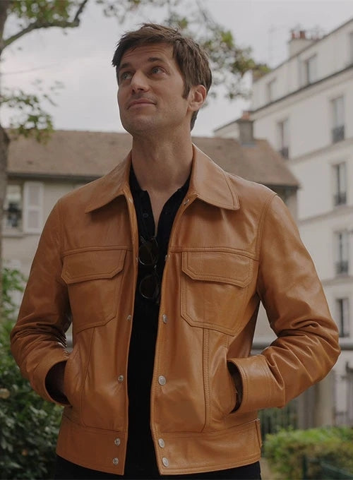 Lucas Bravo Tan Leather Jacket