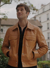 Lucas Bravo Tan Leather Jacket