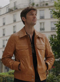 Lucas Bravo Tan Leather Jacket