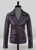 Natalie Portman Vox Lux Purple Leather Jacket
