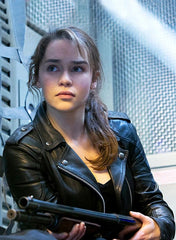 Emilia Clarke Terminator Genisys Genuine Leather Jacket