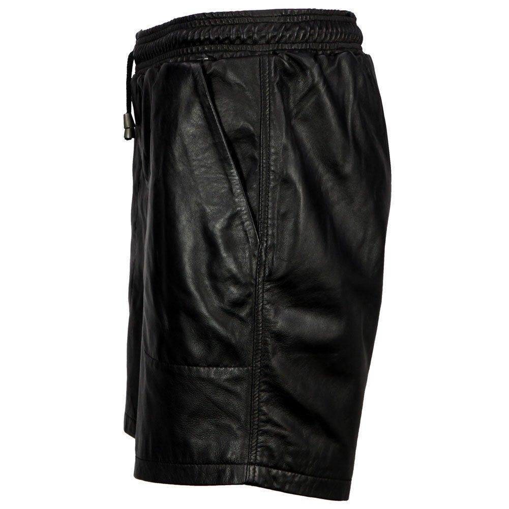 Men's Above Knee Genuine Leather Shorts MH04