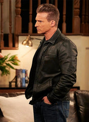 Steve Burton General Hospital Jason Morgan Leather Jacket