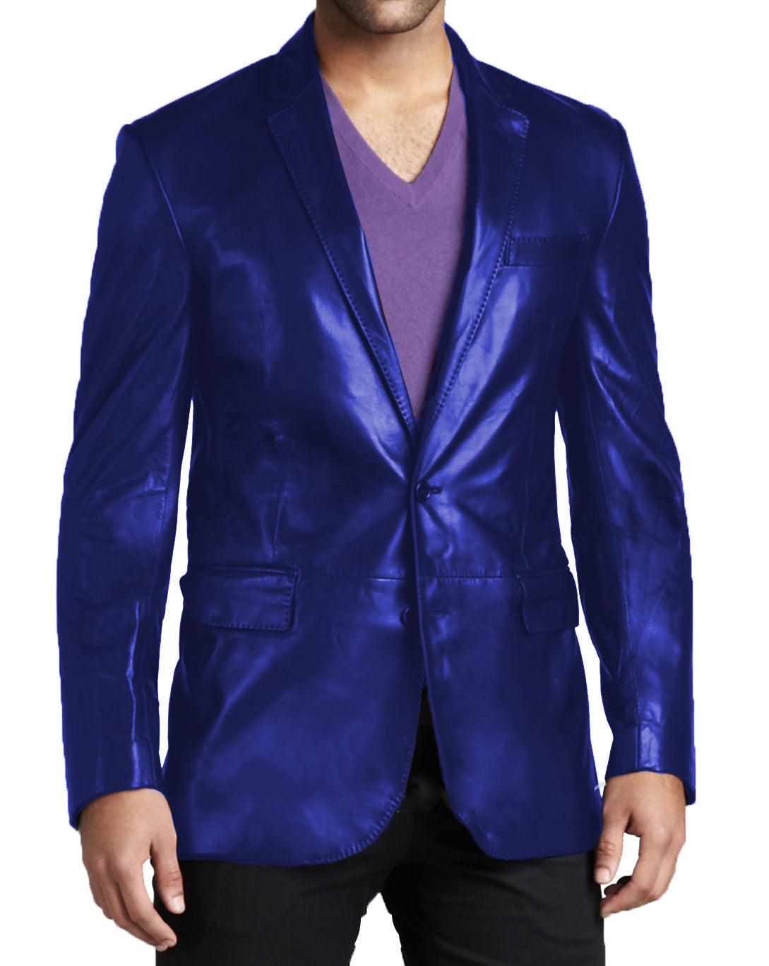 Men's TWO BUTTON Leather Blazer TB001 - Travel Hide