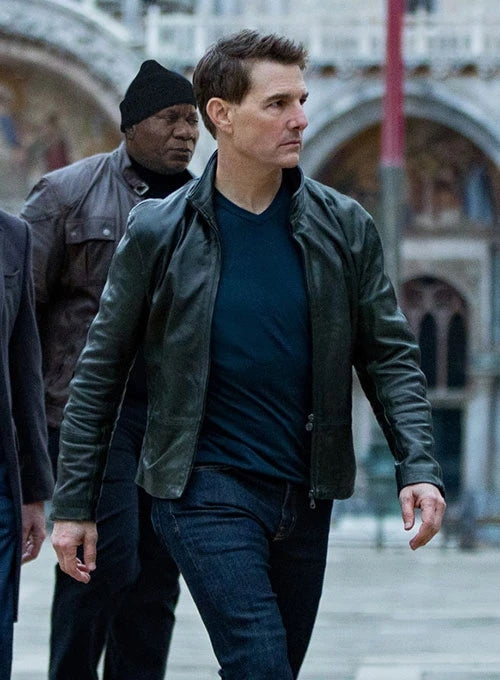 Tom Cruise Mission Impossible Dead Reckoning Motorcycle Leather Jacket