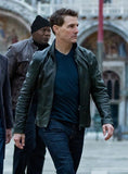Tom Cruise Mission Impossible Dead Reckoning Motorcycle Leather Jacket