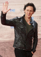 Tom Hiddleston Black Leather Jacket