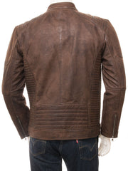 Men's Vintage Brown Leather Jacket MG10