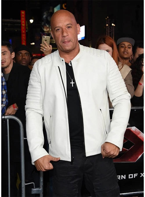 Vin Diesel XXX Return of Xander Cage White Leather Jacket